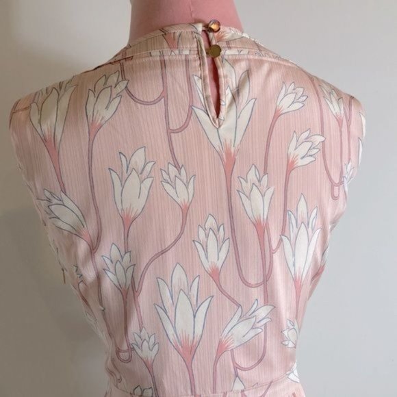 Tory Burch Jena Pink Floral Sleeveless Dress - Picture 5 of 10